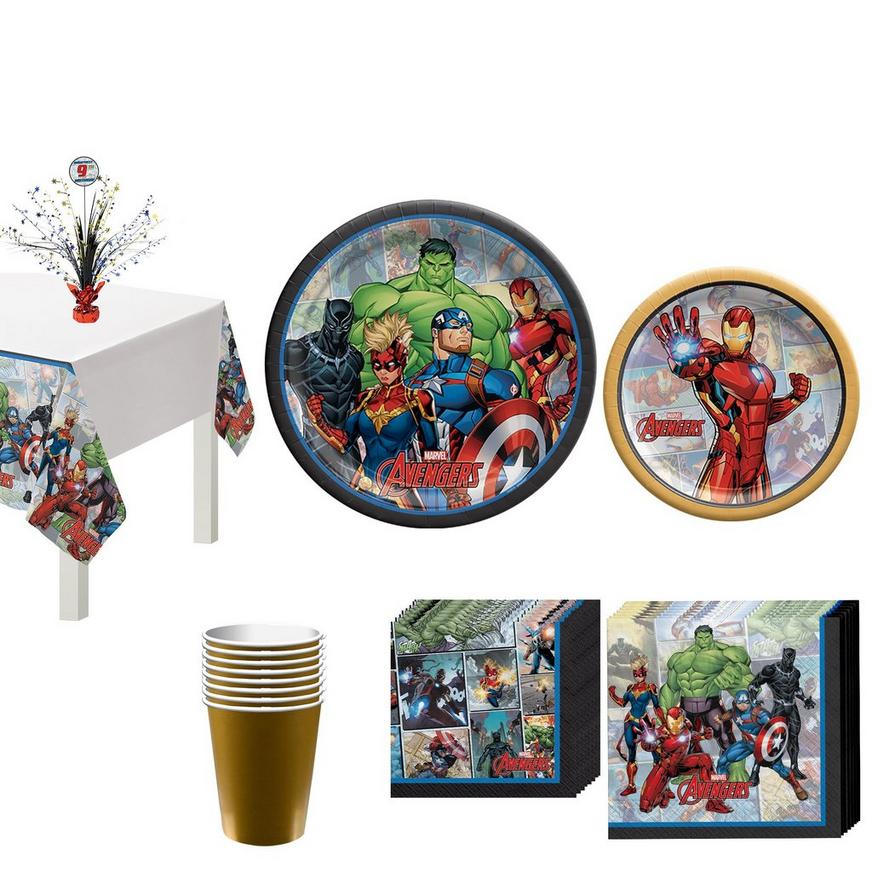 Marvel Powers Unite Iron Man Tableware Kit for 8 Guests